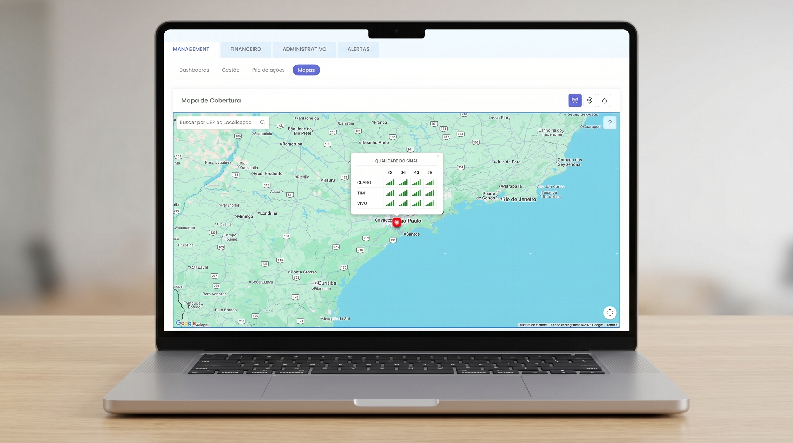 Mapa de Cobertura M2M